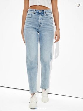 AMERICAN EAGLE AE Stretch Mom Straight Denim Jean Size 0